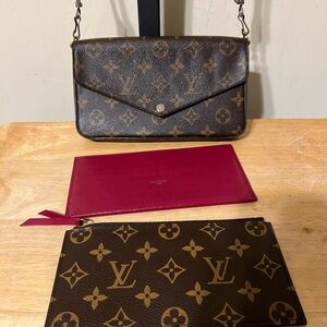 Louis Vuitton Monogram Felice Pochette w/Inserts